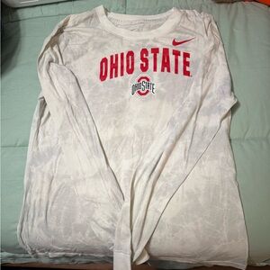 Nike white gray and Red long sleeve-Ohio state